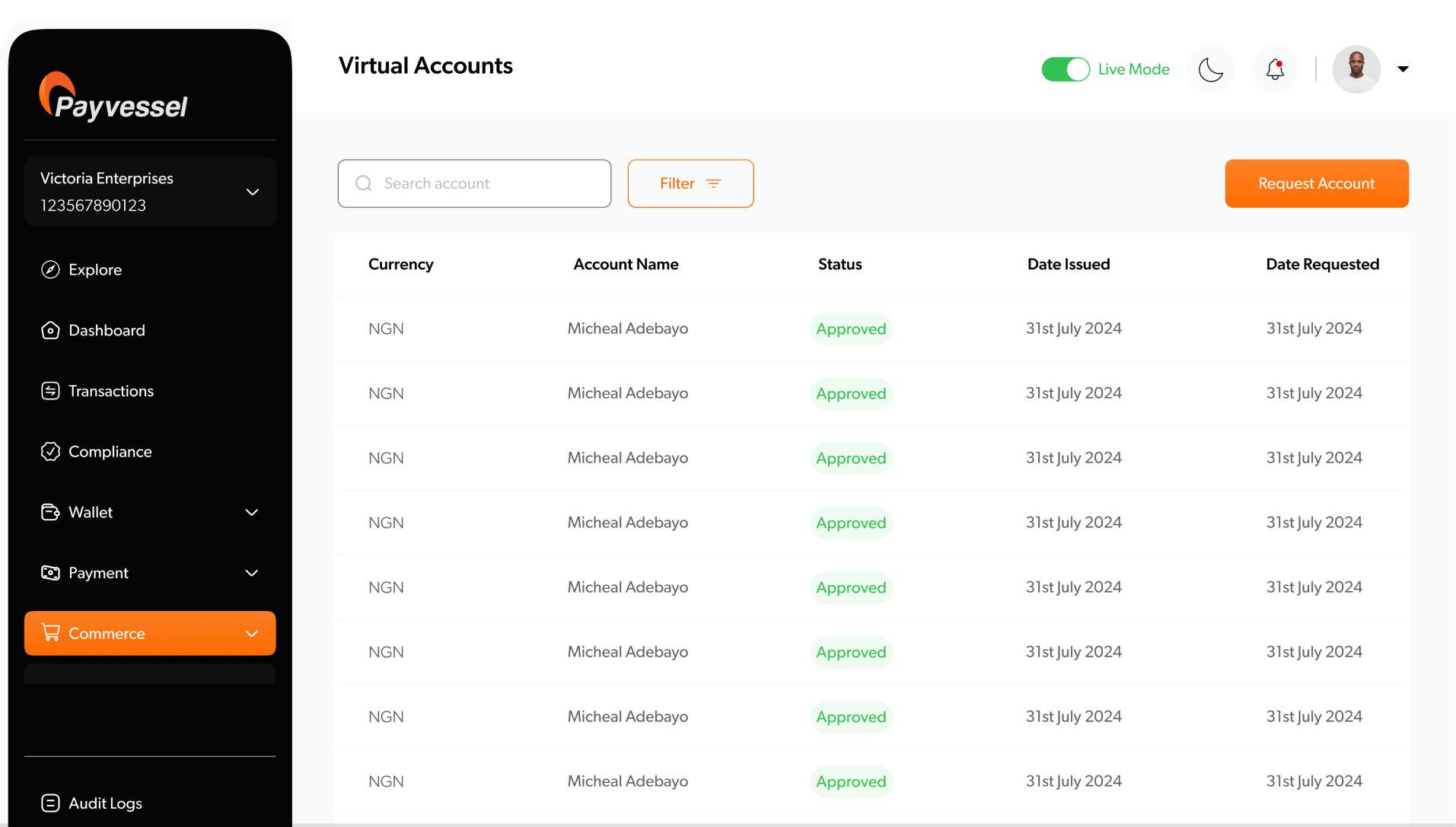 Virtual Account